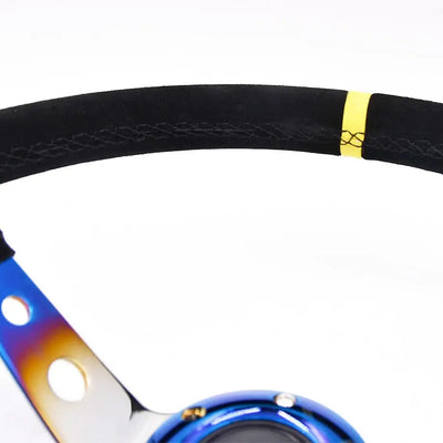 OMP Neo Chrome Drift Style Steering Wheel (350mm)