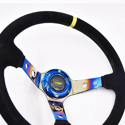 OMP Neo Chrome Drift Style Steering Wheel (350mm)