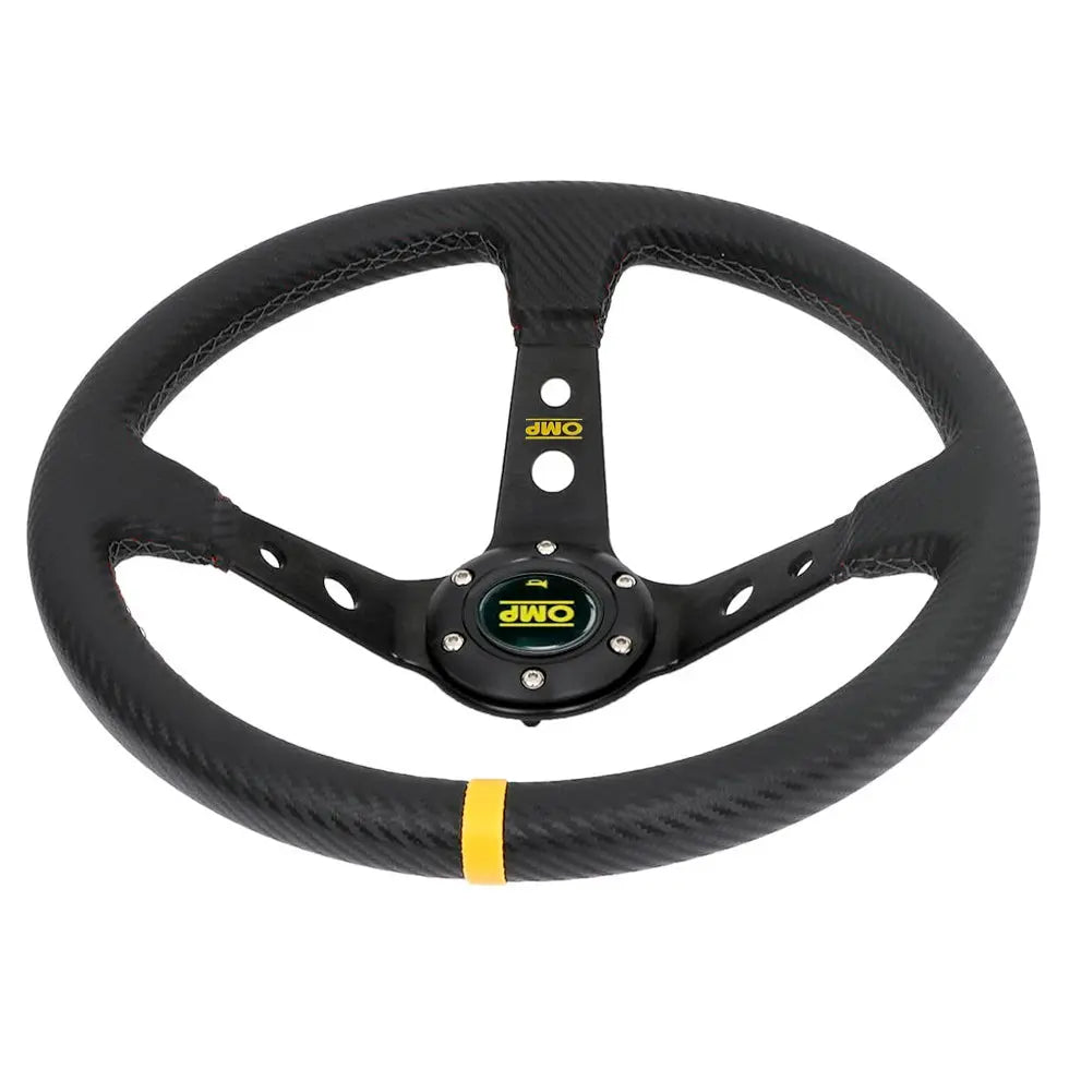 OMP Drift Style Carbon Look Steering Wheel (350mm)