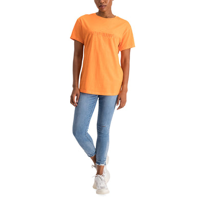 LAILA ORANGE SM LOGO TEE