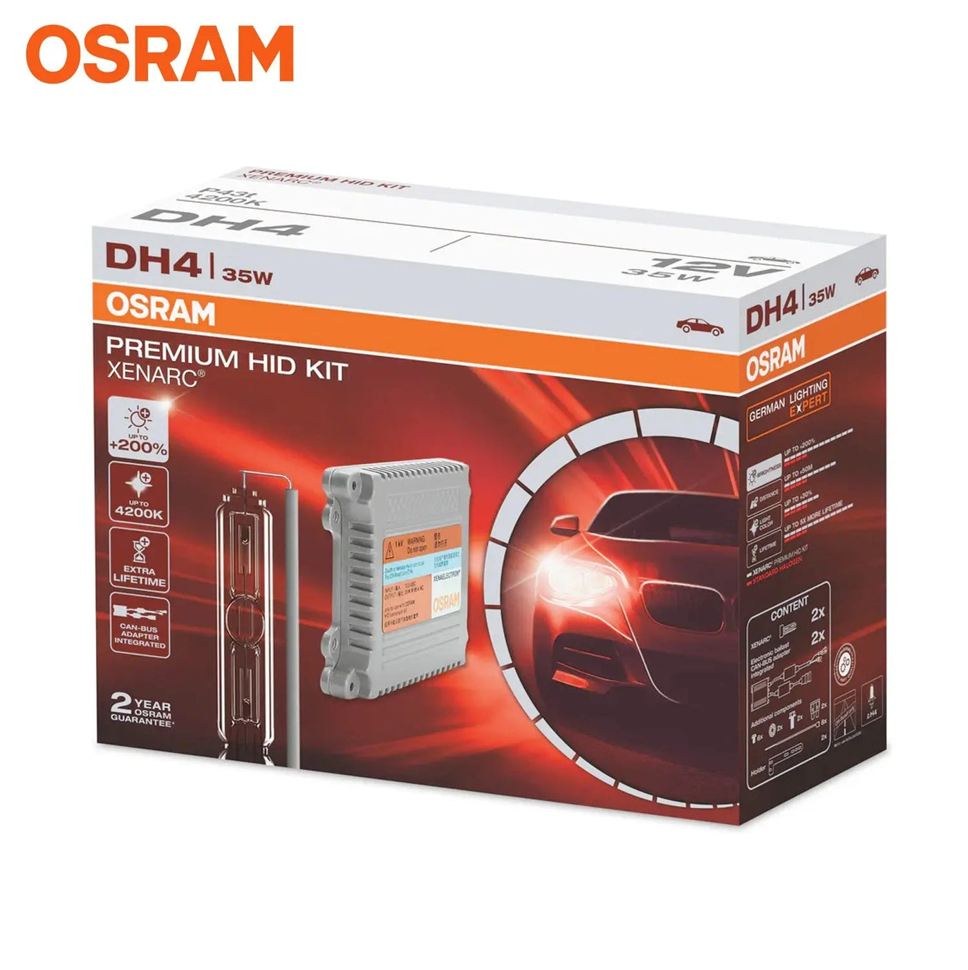 Osram DH4 Premium HID Xenon Upgrade KIt (H4)