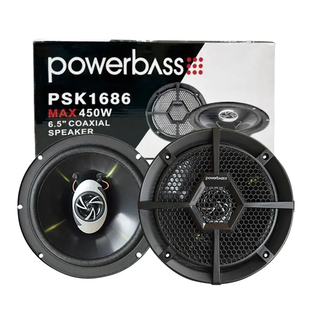 Powerbass PSK1686 - 6.5" 4-Way Coaxial Speakers (450W)