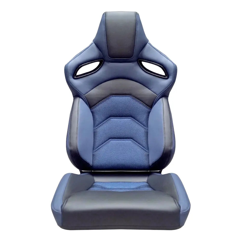 Premium Quality Reclinable Wingback Race Seats PVC + Cloth (Pair)