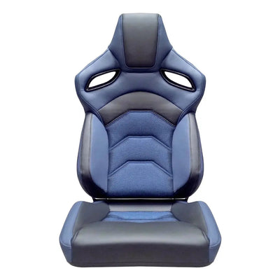 Premium Quality Reclinable Wingback Race Seats PVC + Cloth (Pair)