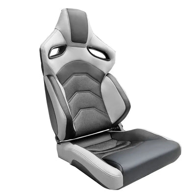 Premium Quality Reclinable Wingback Race Seats PVC + Cloth (Pair)