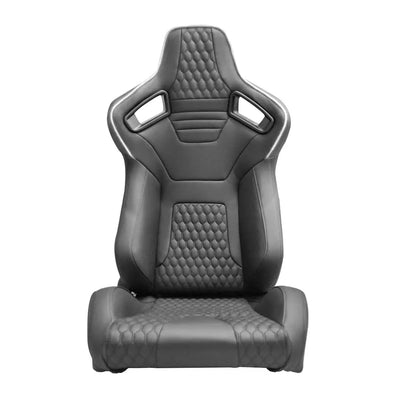 Reclinable Wingback Racing Seats PVC (Pair)