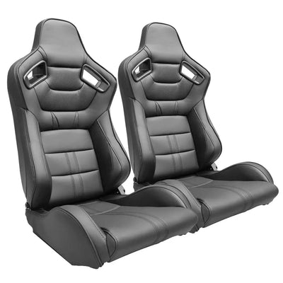 Reclinable Racing Seats PVC (Pair)