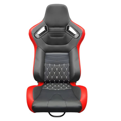 Reclinable Wingback Racing Seats PVC (Pair)