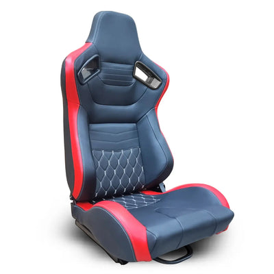 Reclinable Wingback Racing Seats PVC (Pair)