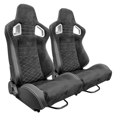 Reclinable Wingback Racing Seats PVC (Pair)