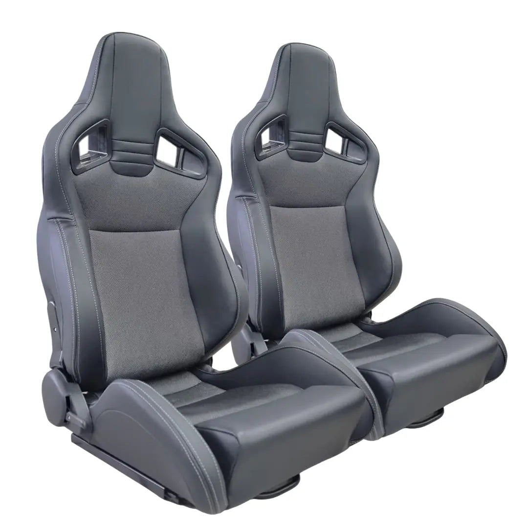 Reclinable Wingback Racing Seats PVC (Pair)