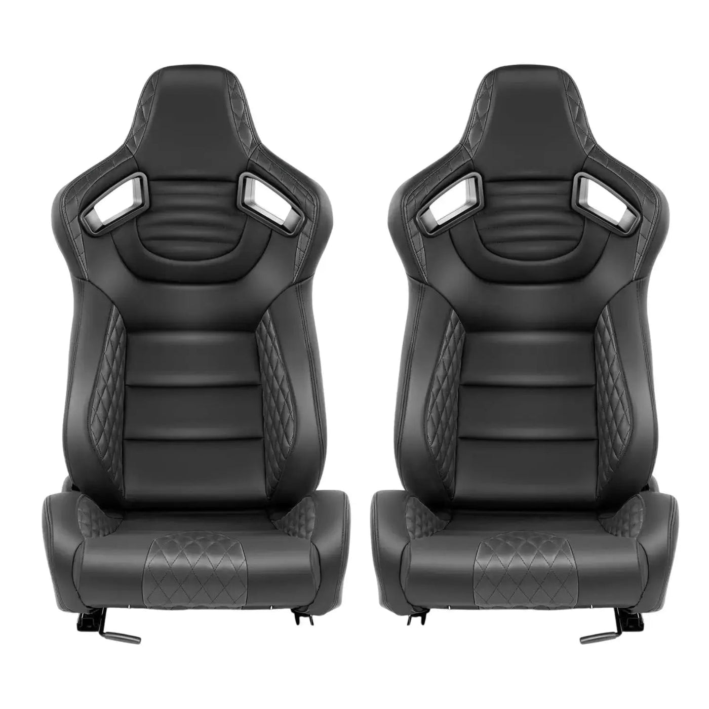 Reclinable Wingback Racing Seats PVC (Pair)