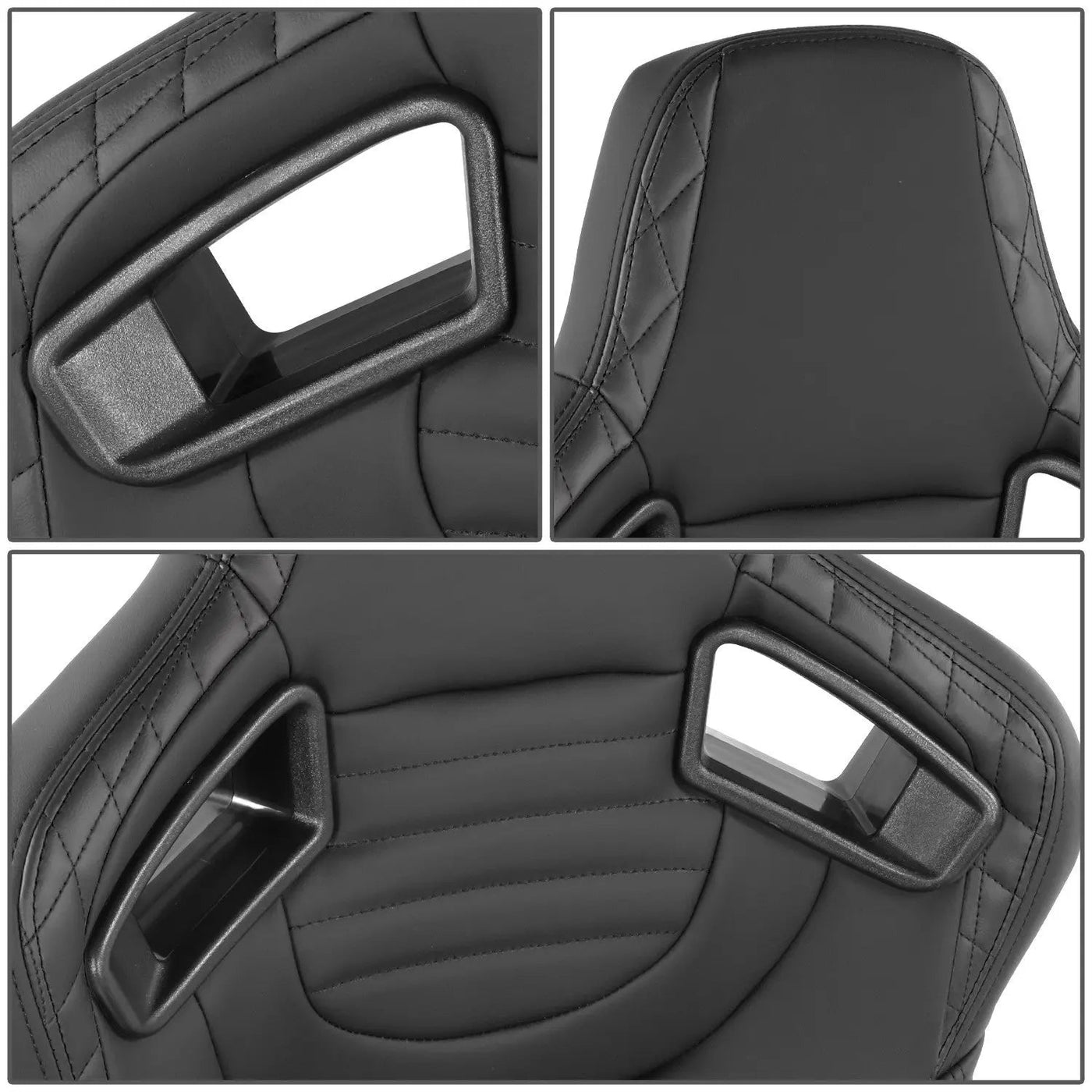 Reclinable Wingback Racing Seats PVC (Pair)