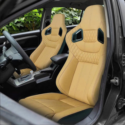 Reclinable Wingback Racing Seats PVC (Pair)