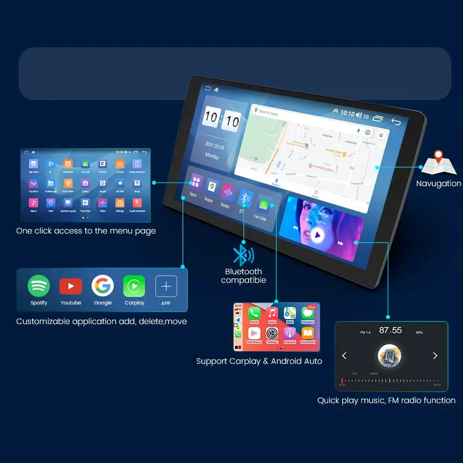 Roadstar - 9 Inch VW Android Multimedia Unit With Voice Command