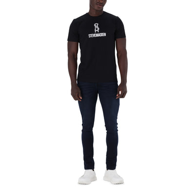 OLIVER CREW NECK LOGO TEE BLACK