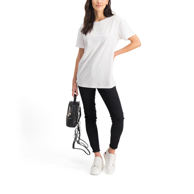 MADISON LADIES KNITTED T-SHIRT WHITE