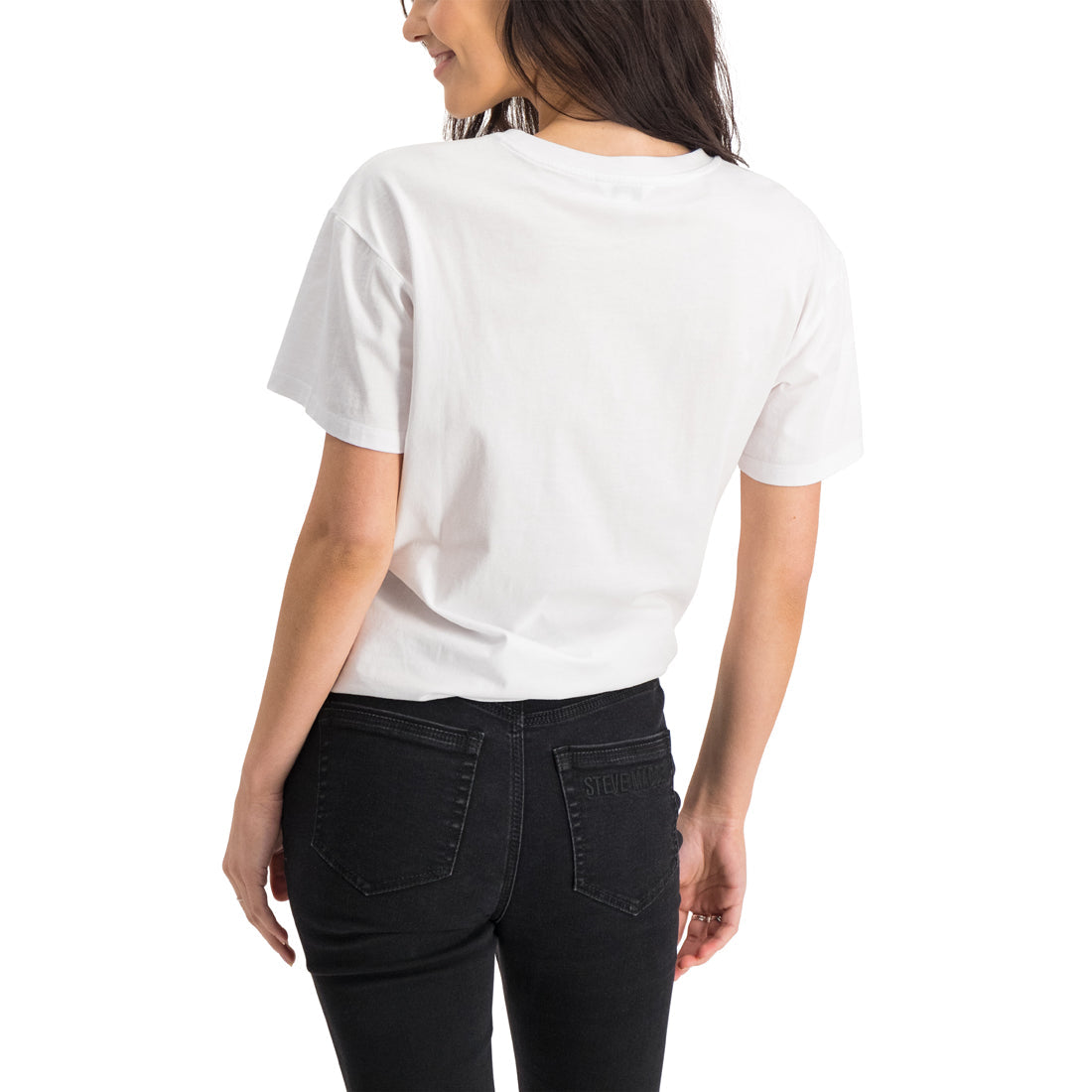 MADISON LADIES KNITTED T-SHIRT WHITE