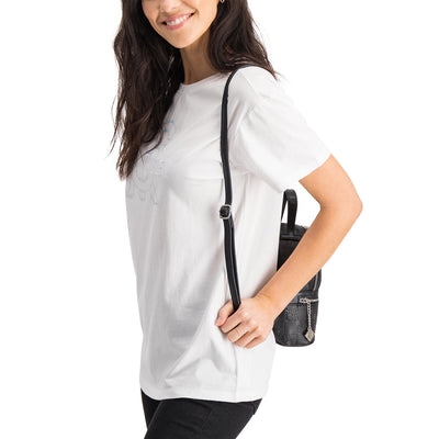 MADISON LADIES KNITTED T-SHIRT WHITE