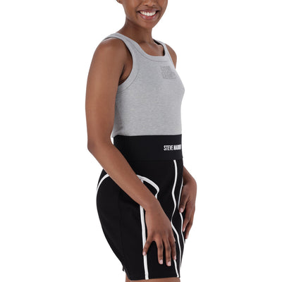 ISABELLA GREY MELANGE LOGO TANK TOP