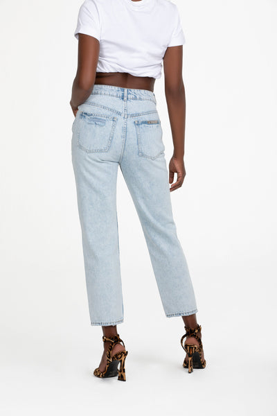 MILLIE MOM FIT VINTAGE LIGHT WASH INDIGO