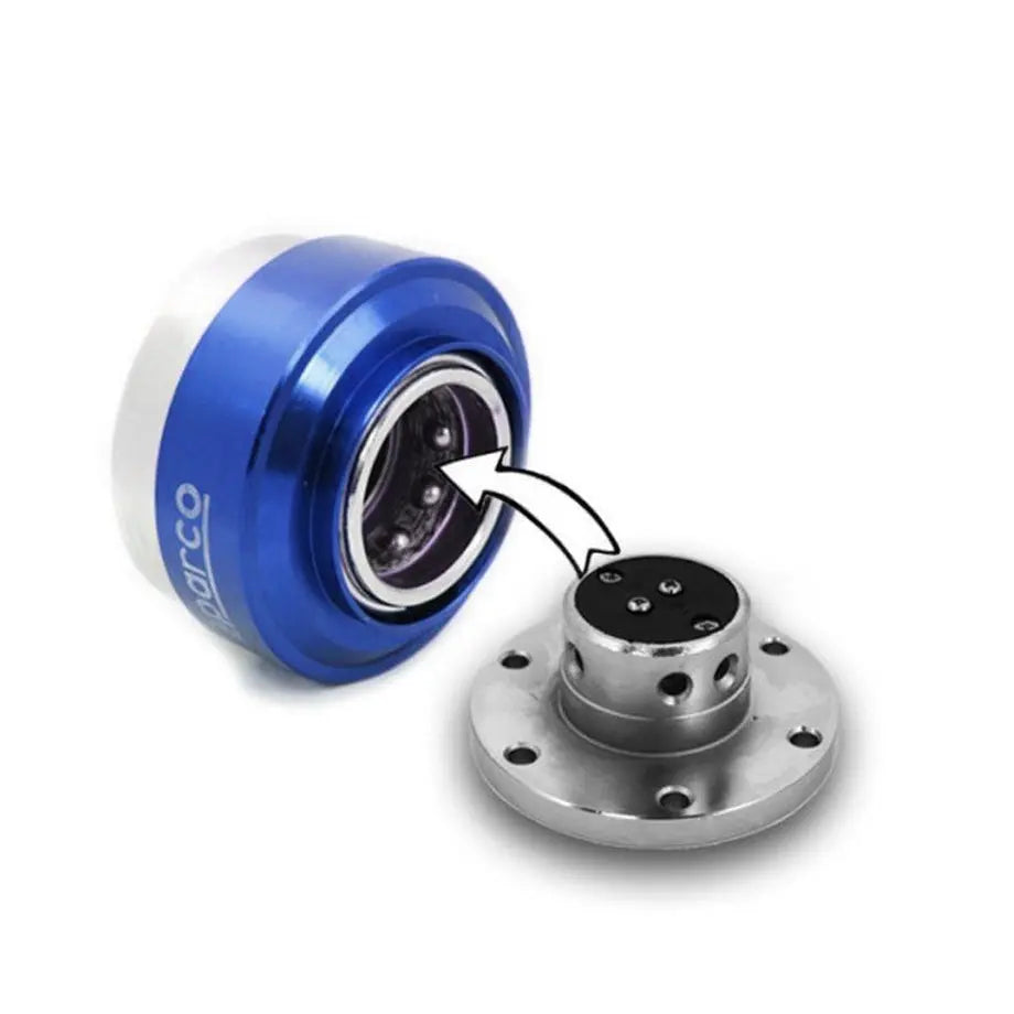 Sparco Quick Release Steering Wheel Hub Kit (Blue)