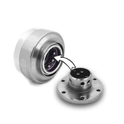Sparco Quick Release Steering Wheel Hub Kit (Silver)