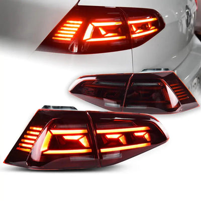 Suitable To Fit - VW Golf 7 / 7.5 IQ Style Smoked Red LED Sequential Taillights