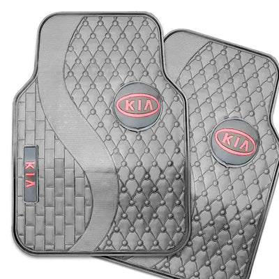 Suitable To Fit - Kia 5-Piece Rubber Car Mats (Red)