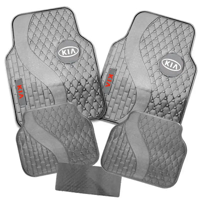 Suitable To Fit - Kia 5-Piece Rubber Car Mats (White)