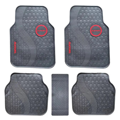 Suitable To Fit - Haval 5-Piece Rubber Car Mats (Red)