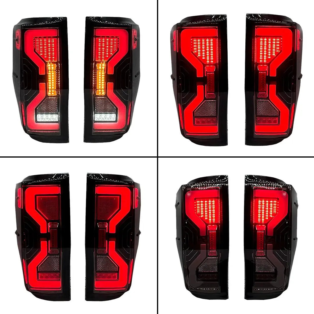 Suitable To Fit -  Ranger T6/T7/T8 (12-22) Next Gen Raptor Style Smoked Black LED Taillights