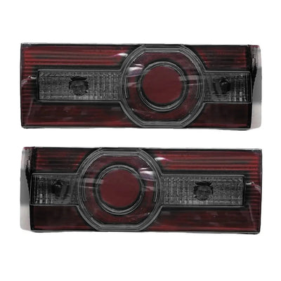 Suitable To Fit - VW Golf 1 VeloCiti Style Smoked Crystal Taillights With Chrome Ring