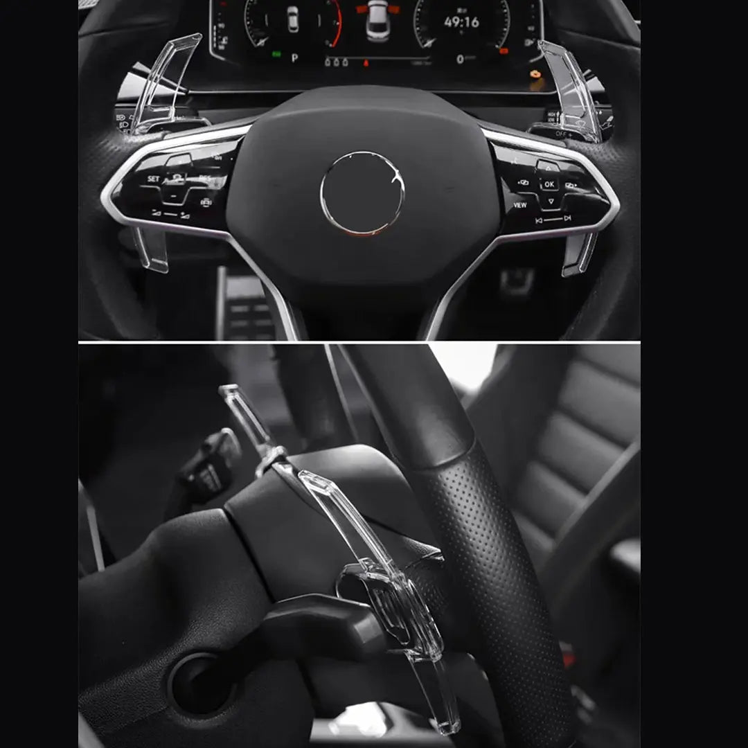 Suitable To Fit - VW Golf 8 Acrylic Ghost Paddle Shift Extensions