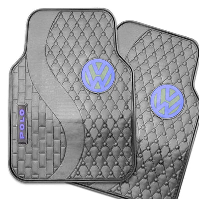 Suitable To Fit - VW Polo 5-Piece Rubber Car Mats (Blue)