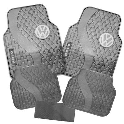 Suitable To Fit - VW Polo 5-Piece Rubber Car Mats (Grey)