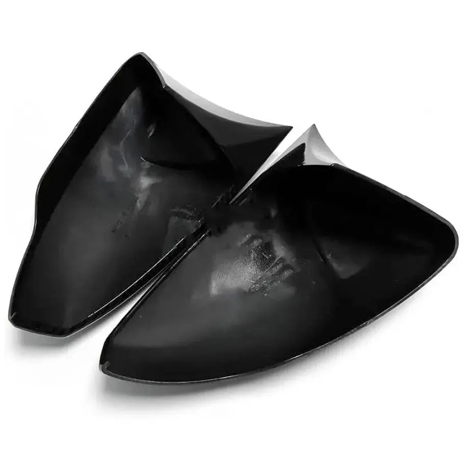 Suitable To Fit - VW Polo 8 AW (18-22) Gloss Black Wing Style Stick-On Mirror Covers