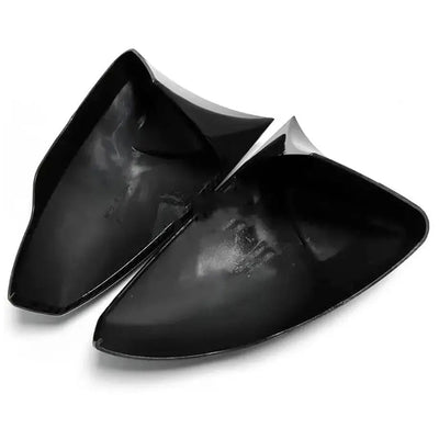 Suitable To Fit - VW Polo 8 AW (18-22) Gloss Black Wing Style Stick-On Mirror Covers