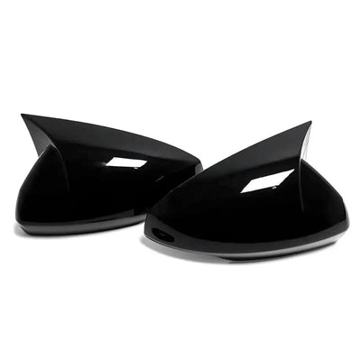 Suitable To Fit - VW Polo 8 AW (18-22) Gloss Black Wing Style Stick-On Mirror Covers