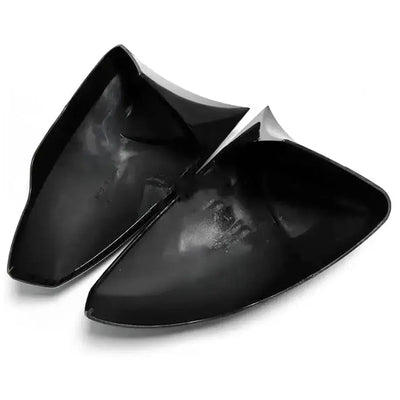 Suitable To Fit - VW Polo 8 Life (23-On) Gloss Black Wing Style Stick-On Mirror Covers