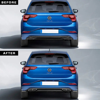 Suitable To Fit - VW Polo 8 Life (23-On) Gloss Black R-Line Style Rear Diffuser