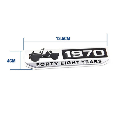 Suzuki Jimny 1970 Anniversary Metal Emblem Badge