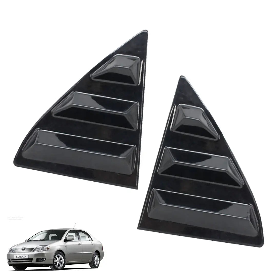 Toyota Corolla (04-07) Gloss Black Plastic Side Window Louver
