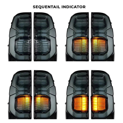 Toyota Hilux GR Sport Style (16-On) Smoked Black LED Taillights