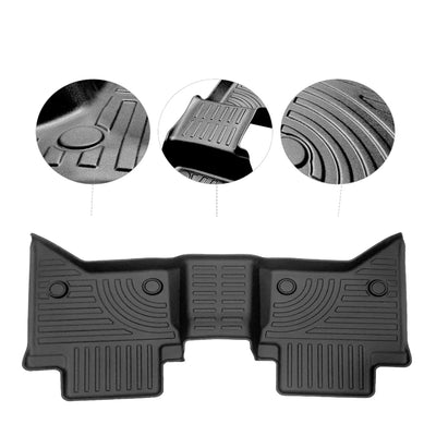 Toyota Hilux (15-On) Double-Cab Moulded TPE Rubber Floor Mats (3-Piece)