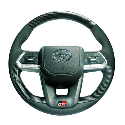 Toyota Land Cruiser LC300 GR Sport Style Carbon Look Upgrade Steering Wheel