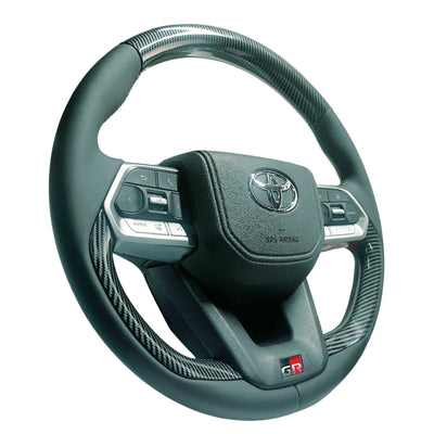 Toyota Land Cruiser LC300 GR Sport Style Carbon Look Upgrade Steering Wheel