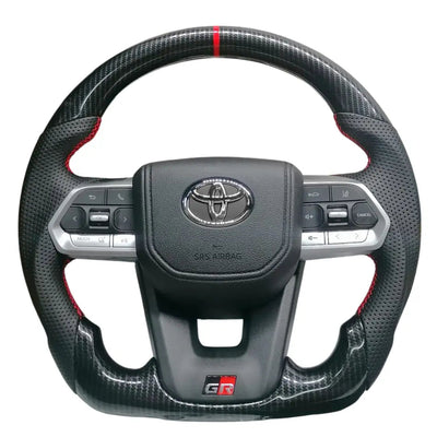 Toyota Land Cruiser LC300 GR Sport Style Carbon Look Upgrade Steering Wheel