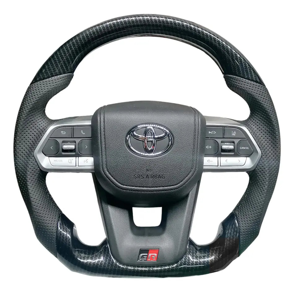 Toyota Land Cruiser LC300 GR Sport Style Carbon Look Upgrade Steering Wheel