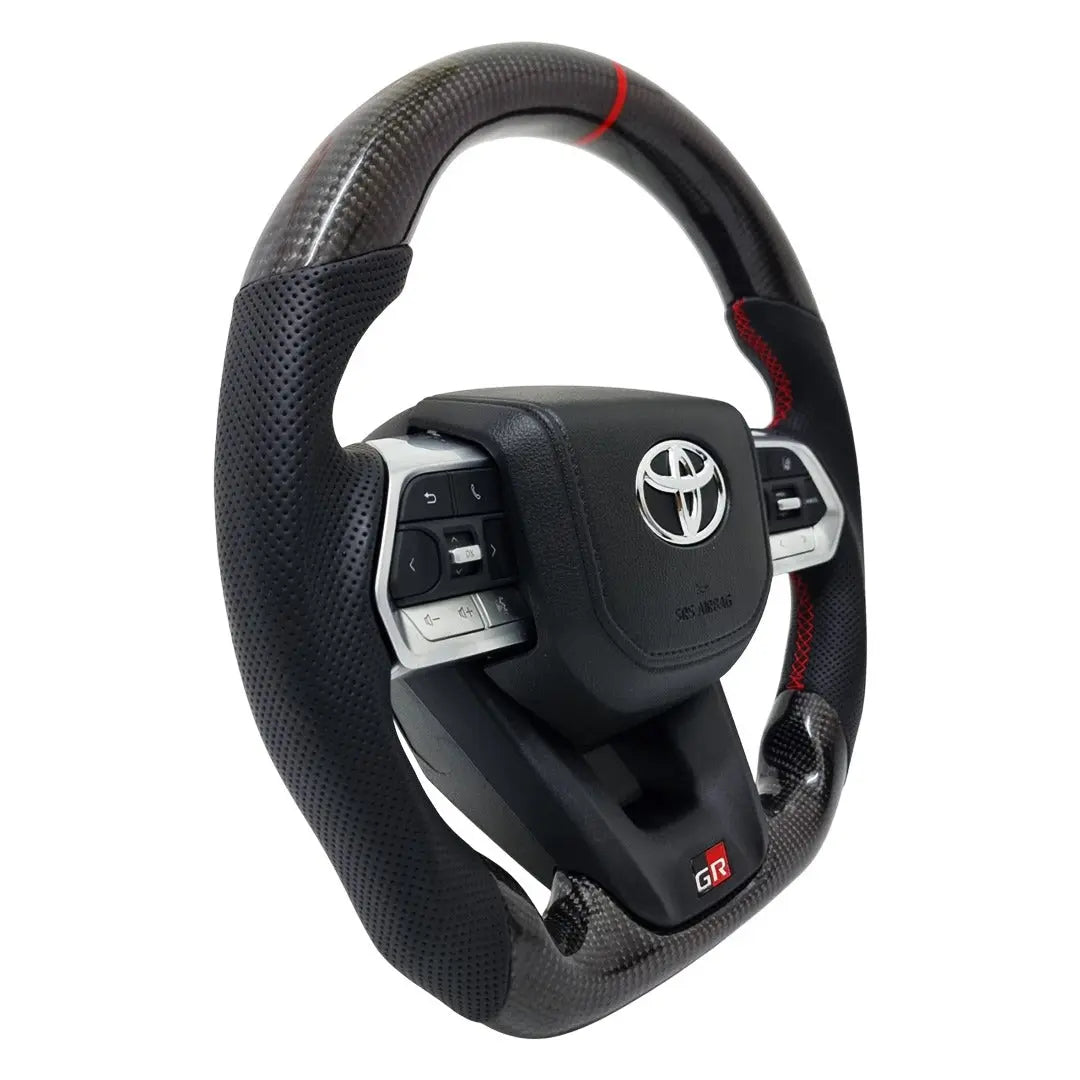 Toyota Land Cruiser LC300 GR Sport Style Genuine Carbon Fibre Upgrade Steering Wheel